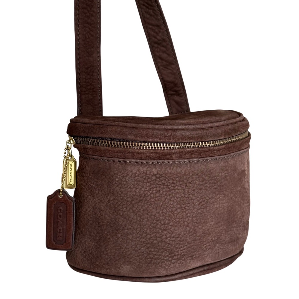 Rare Coach Vintage Creel Crossbody Bag Brown Nubuck Leather - Picture 7 of 17